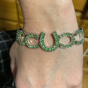 Montana Silversmiths Rhinestone horseshoe bracelet